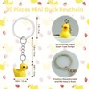 HKACSTHI 30 Pieces Duck Keychain Rubber Duck Resin Duck Keychain