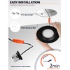 12 Pack 5/6 Inch Black LED Can Lights Retrofit Recessed
