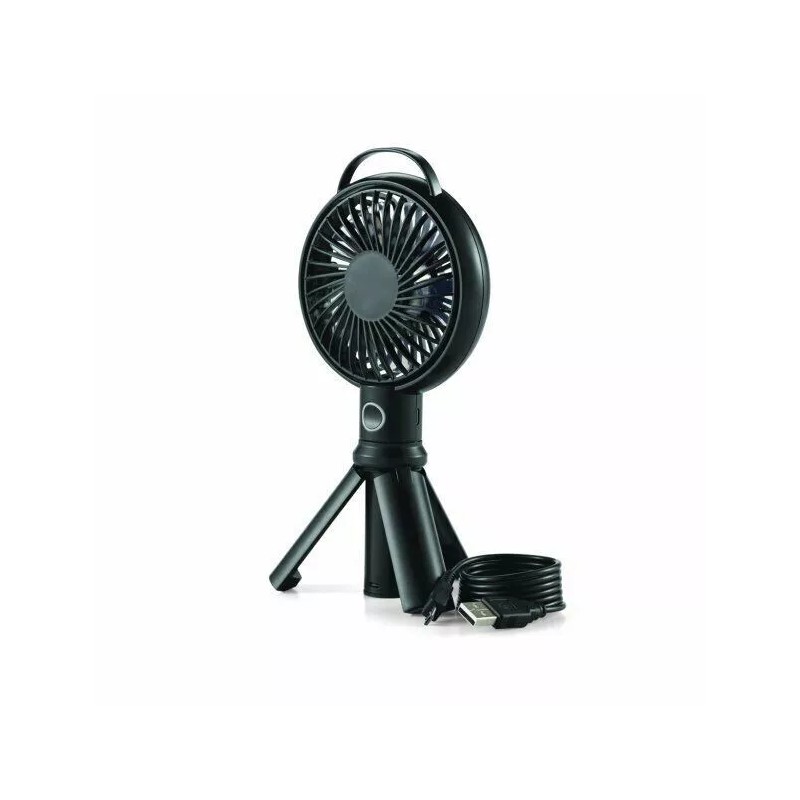 MAINSTAYS 4 INCH MINI USB RECHARGEABLE PORTABLE HANDHELD FAN, BLACK