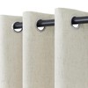 Beige Linen Textured Blackout Curtains 84 Inch Length for Living