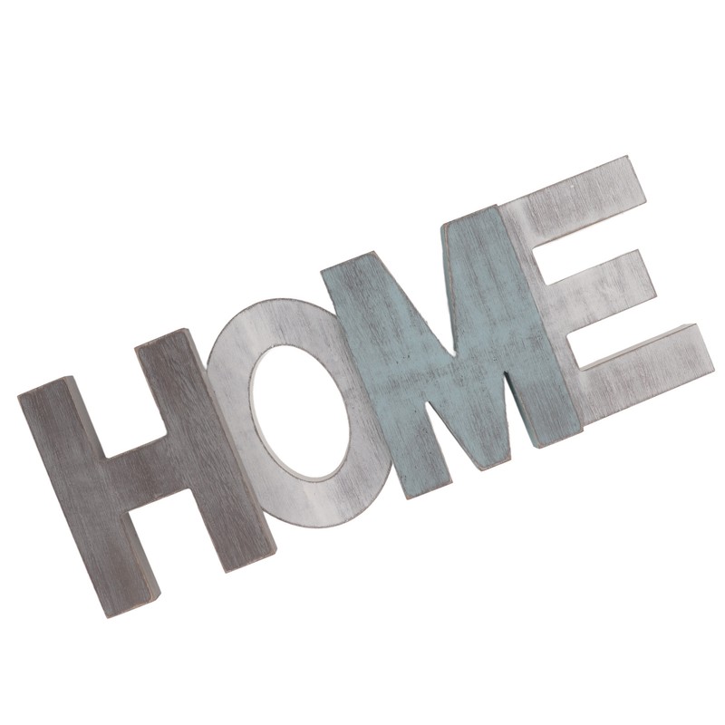 Wood HOME Sign Distressed Retro One Piece Design Exquisite Wooden