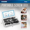 GVAKMM Drywall Screws Assortment Kit,#7 Black Wood Screws Set,160pcs，5 Sizes(3'',2'',1-3/8'',1'',5/8''),Coarse