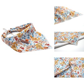 Lionheart glory Maple Leaf Dog Bandana 1 Pack Washable Soft Dog Scarf, Square Adjustable Girl or Boy Dog Bandanas for Small Dogs and Cats