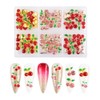 60 Pcs 3D Nail Rhinestones, Cherry Nail Charms Fruit Luxury