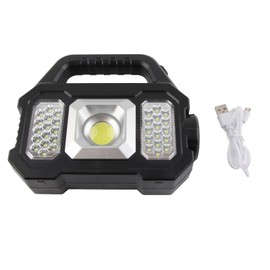Solar Outdoor Flashlight Portable Rechargeable Super Bright Waterproof Multifunction Work Light with Charging Cable LED Side Lamp