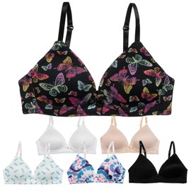 Alyce Ives Intimates Girls, Teens & Petite Women Lightly Padded A Cup Bra-6 Pack
