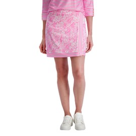 Stella Parker Women's Wrap Tennis Skirt –Casual, Athletic Golf Skort, Hot Pink Multi, X-Large