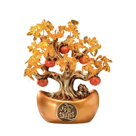 Money Tree, Money Coin Tree，Wealth Tree - Handcrafted Artificial Trees, Premium Quality，Feng Shui Decor, Prosperity Charm, Fortune Tree Feng Shui Gift for Abundance Luck and Success (Golden)