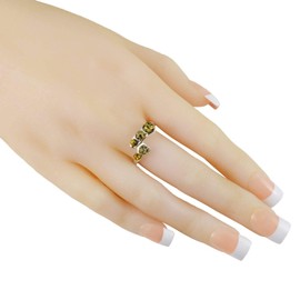 HolidayGiftShops Sterling Silver and Baltic Green Amber Ring Aria, Baltic Amber, Baltic amber