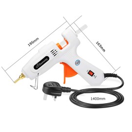 BEEWAY BEEWAY Hot Glue Gun 100W - inc. 30 Pack 11.2mm x 150mm Glue Sticks, Extra Long Copper Nozzle, Compact Storage Carrying Case - Professional