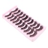 Ipetboom 10 Pairs 8D Faux False Eyelashes for a Natural