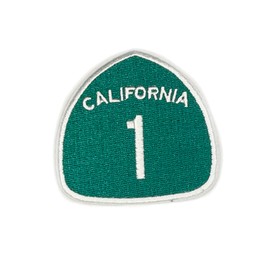 California Highway 1 Patch Iron-on Embroidered Applique for Clothing Vest, Sew-on Decorative Embroidery, Badge Emblem, Nature Souvenir, Wild Animals, Outdoor Patches