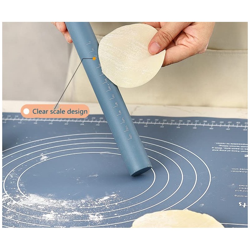 Silicone Rolling Pin Stainless Steel Inner Core Non Stick Rolling