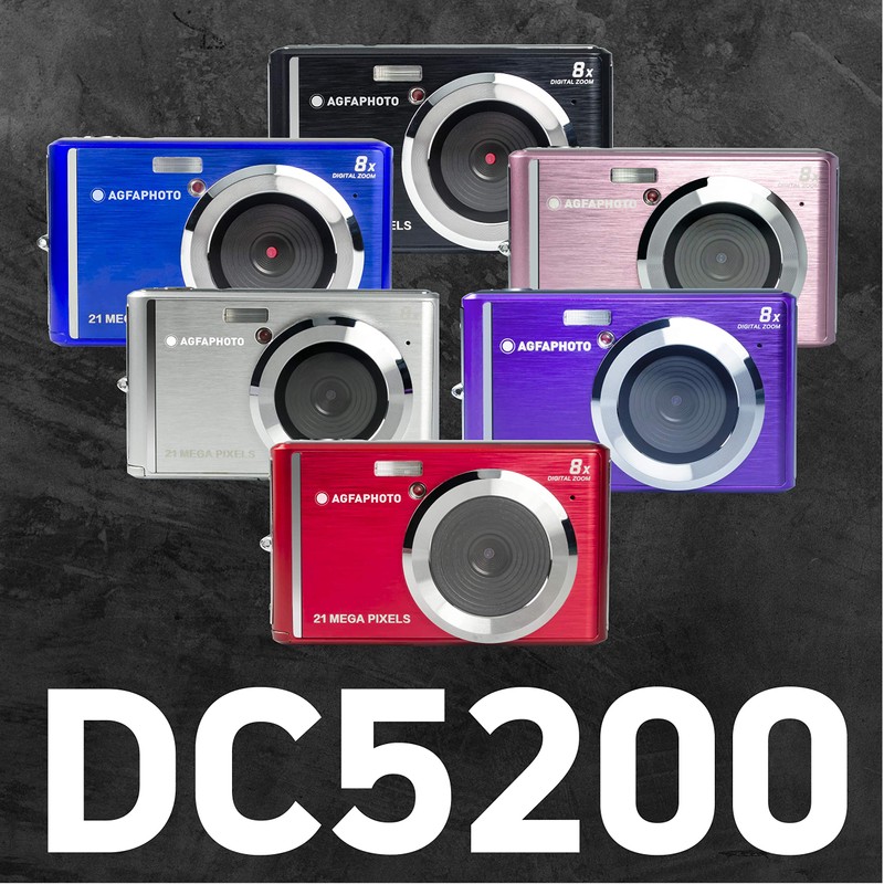 Agfa Photo Compact Digital Camera with 21 Megapixel CMOS Sensor,