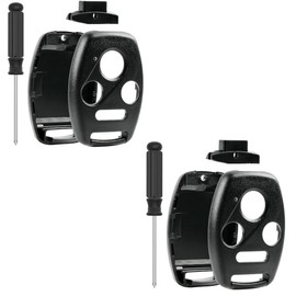 Cutting NOT Required - Key Fob Keyless Entry Remote Shell Case & Pad for Honda Pilot 2009-2015 FCC KR55WK49308 MLBHLIK-1T N5F-S0084A OUCG8D-380H-A N5F-A05TAA Pack of 2