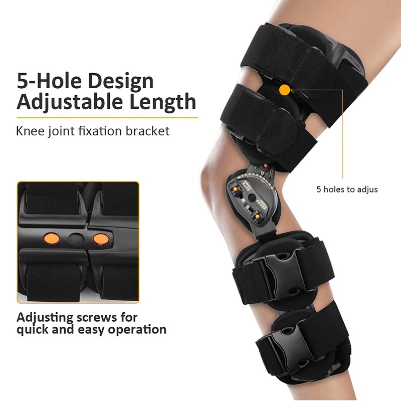 Adjustable Knee Joint Brace Surgical Fixation Stabilization Fracture Ankle Support