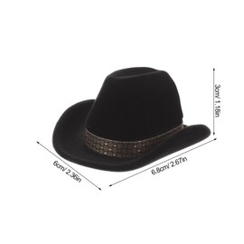 WRITWAA Velvet Ring Box Cowboy Hat Jewelry Box Vintage Ring Case Western Cowboy Hat Jewelry Box for Wedding Engagement