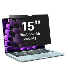PYS® MacBook Air 15 inch Privacy Screen Compatible with MacBook Air 15.3 Inch Newly Release, Model A2941 with M2 Chip,Laptop Mac Privacy Screen Shield/Removable/Anti-Spy/Bubble Free