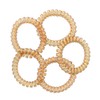 Irridescent Coil Pony Holders - Set Of 5-Brown