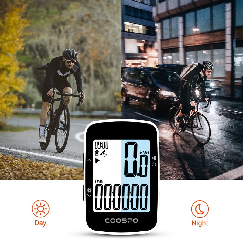 COOSPO Bike Computer Wireless,Cycling GPS Units Computer with IPX7,Bicycle Speedometer