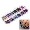 Glitter Sequins Set, Assorted Round Thin Shiny Foil Flakes Art