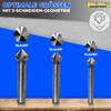 LUCIAMO Set of 3 90° Professional Countersink Set HSS 4241