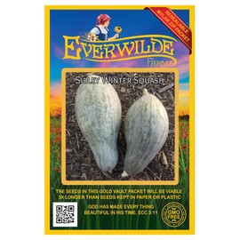 Everwilde Farms - 20 Sibley Winter Squash Seeds - Gold Vault Jumbo Seed Packet