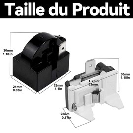 Xiciki QP2-4.7 PTC 1 Pin Refrigerator Start Relay Replacement Part 1/2HP Refrigerator Repair