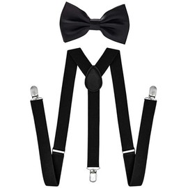 GOLDGE 1920s Accessories for Men, Roaring 20s Costumes for Men, Great Gatsby Costume Men, 1920 Mens Clothing Gatsby Black
