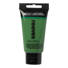 Reeves Acrylic Colour Tube, Oxide Chromium Green, 75 ml