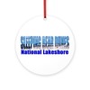 CafePress Sleeping Bear Dunes National Round 4" MDF Holiday Ornament