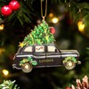 Gisela Graham London Taxi Wooden Tree Decoration