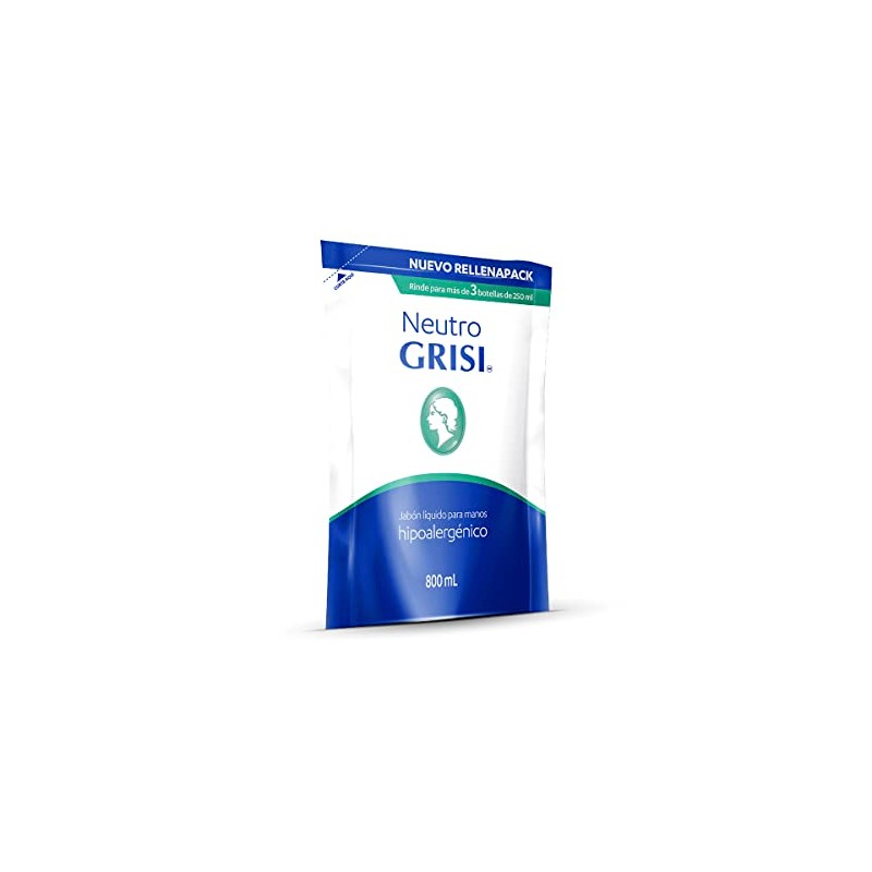 GRISI | Jabón Líquido para Manos Neutro Rellenapack, 800 ml