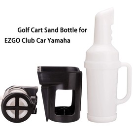 10L0L Golf Cart Sand Bottle for EZGO Club Car Yamaha Pitchgo Spatula Filler Sand Bottle Assembly with Rattle Proof Holder for Golf Cart