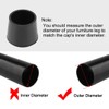 sourcing map Rubber Furniture Caps 28mm Inner Diameter Round Table