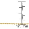 Kooljewelry 14k Yellow Gold Rope Anklet (1.5 mm, 10 inch),