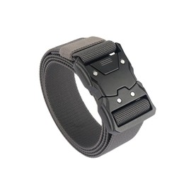 xolear Taktischer Gürtel Herren, Verstellbarer Militär Gürtel mit Schnellverschluss Metallschnalle, 3,8 cm Nylon Tactical Belt, Arbeitsgürtel Herren, für Outdoor Militär Jagen Wandern (Grau)