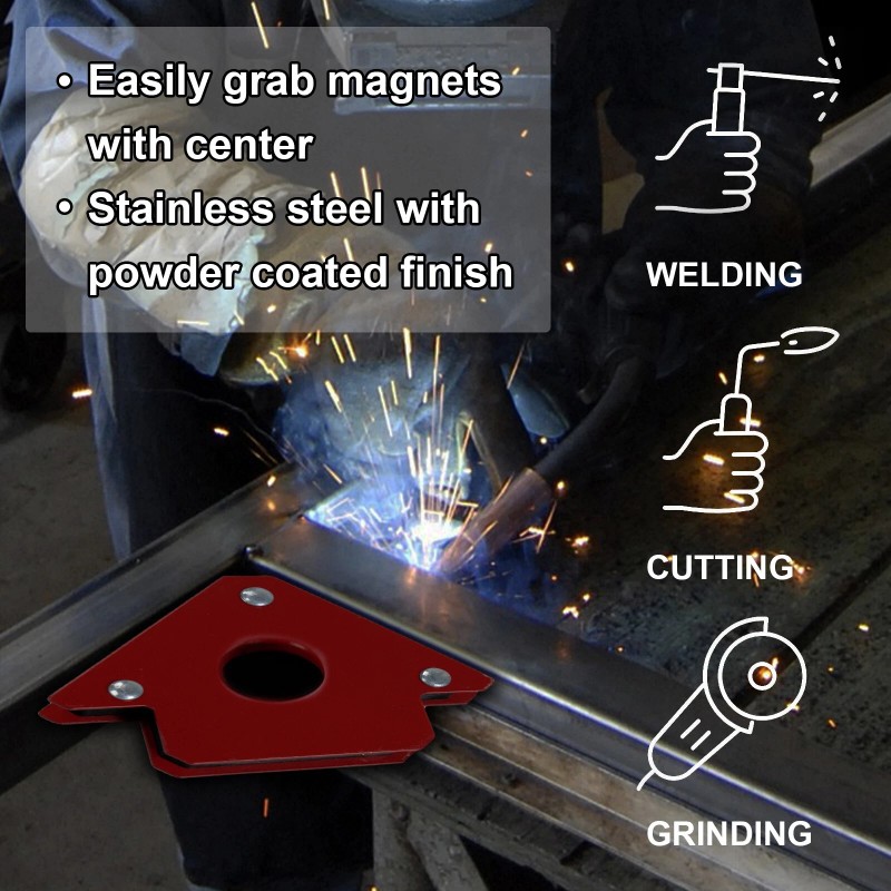 alflow Arrow Welding Magnet 6pcs,5" Magnets Welding Clamps and Holding