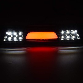 GRAND ORANGE LED 3rd Brake Light Cargo Lamp Rear Tail Light Compatible with Chevy Silverado 1500 2500 HD 3500 HD/GMC Sierra 2014-2018 Clear Lens Black Bottom High Mount Stop Light Lamp