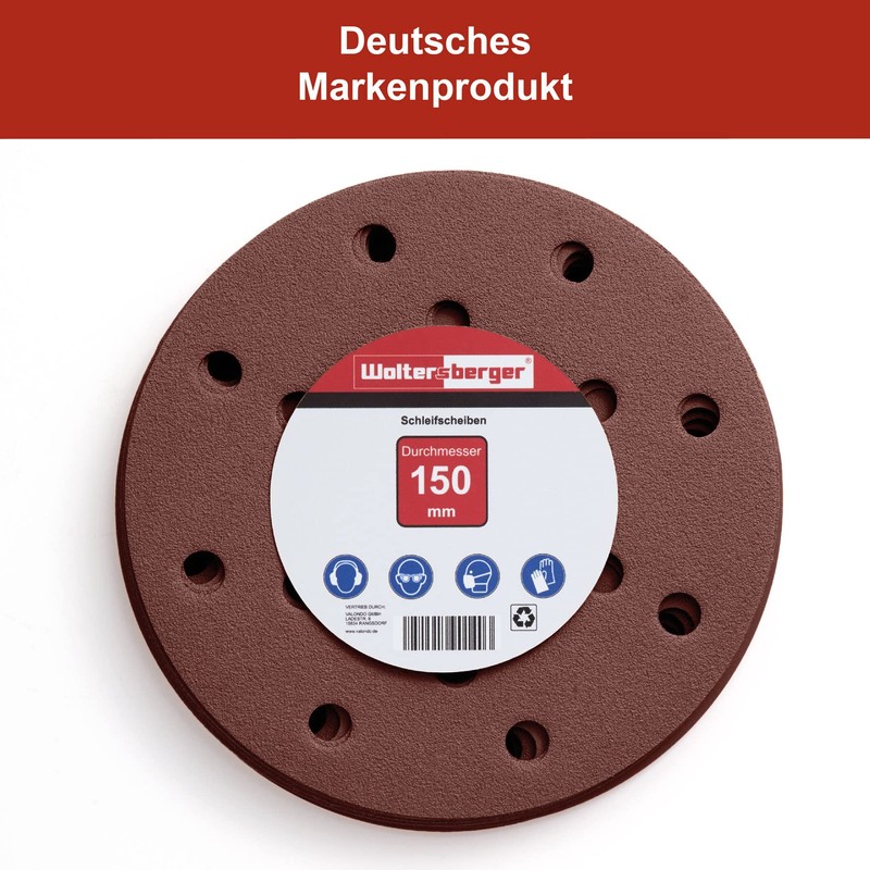 Woltersberger Sanding Disc, 150 mm, Gold, Green, Red