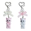 AstraGlam Y2K Cute Cat Keyring Set, Fluffy Cat Pendant with