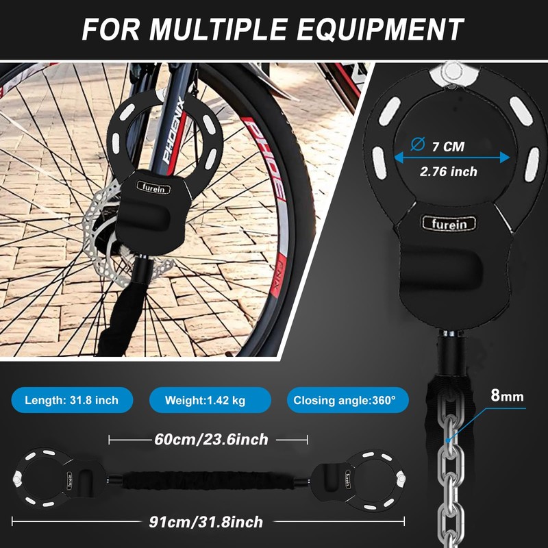 Scooter Lock,Electric Scooter Locks Anti Theft,Electric Scooter Lock with Silicone