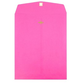 JAM PAPER 9 x 12 Colored Envelopes with Clasp Closure - Ultra Fuchsia Hot Pink - 25/Pack