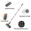 Floor Scrub Brush with Long Handle, 3 in 1 Scrape