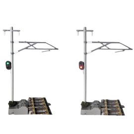 Railroad Model Traffic Light for TOMIX Railways Only Kaifeido Original "Anywhere On Rail" Signal Light (2 and 3 Equal Signal Lights)