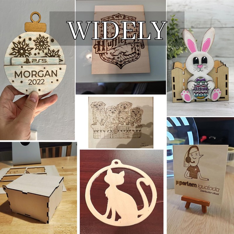 TAIANJI 40PCS Unfinished Basswood Sheets Plywood Board Sheet Thin Plywood