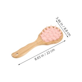 FRCOLOR 2pcs Hair Brush Handle for Wet and Dry Use Soft Bristles for Gentle Scalp Massage and Detangling for Curly Hair Care