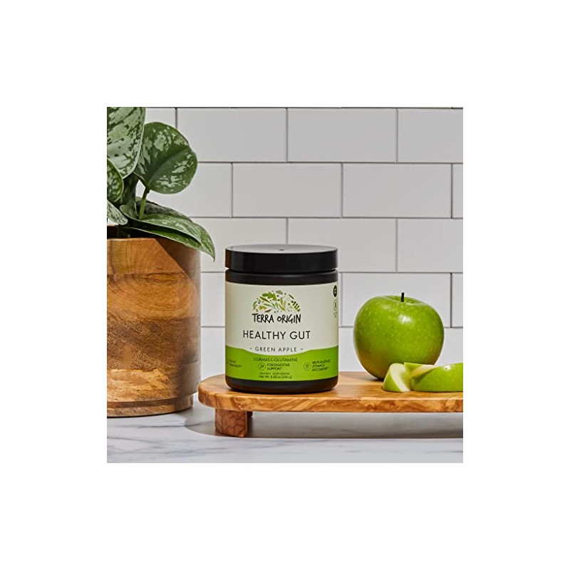 TERRA ORIGIN- Healthy Gut Green Apple 30 porciones con LGlutamina,