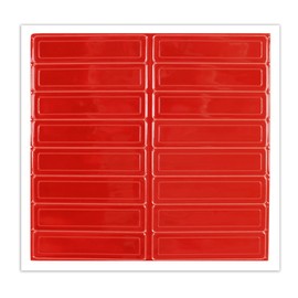 AccuformNMC Adhesive Retro-Reflective Hard Hat Helmet Stickers, 1" x 4" Fluorescent Strips, LHR104RD Bright Red (Pack of 16)