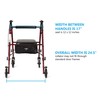 Medline Superlight Aluminum Rollator, 6-inch Wheels, 250 lb. Weight Capacity,